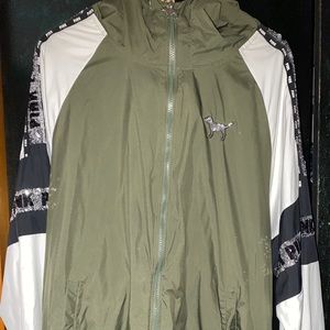 Pink Wind Breaker (Olive Green)